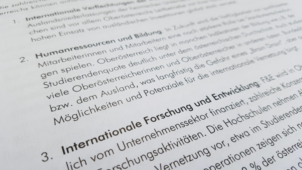 Internationaler Standort Bericht