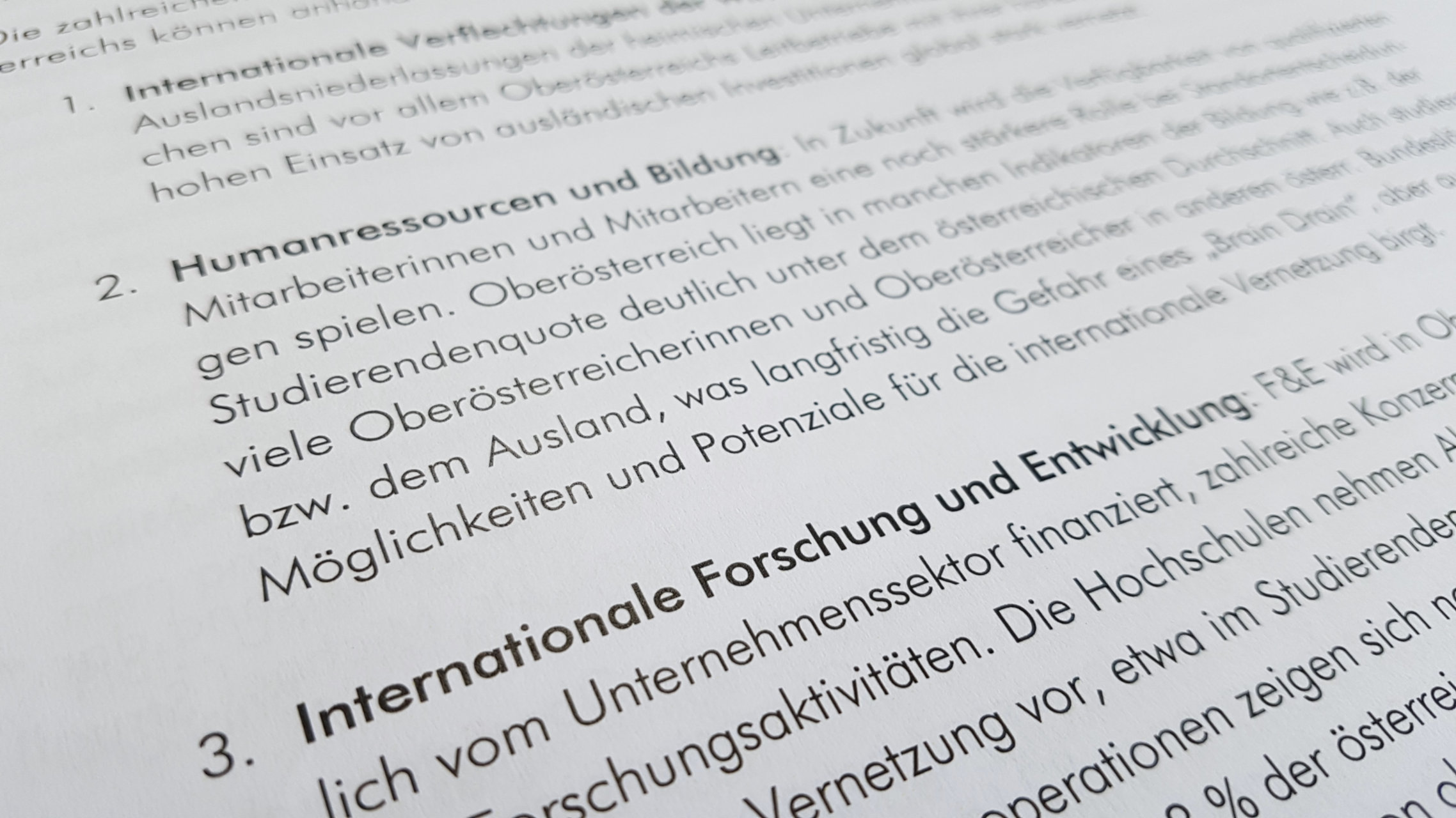 Internationaler Standort Bericht