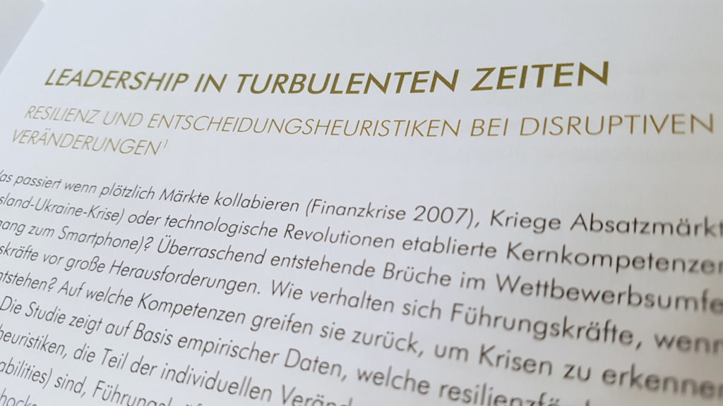 Leadership in turbulenten Zeiten Studie