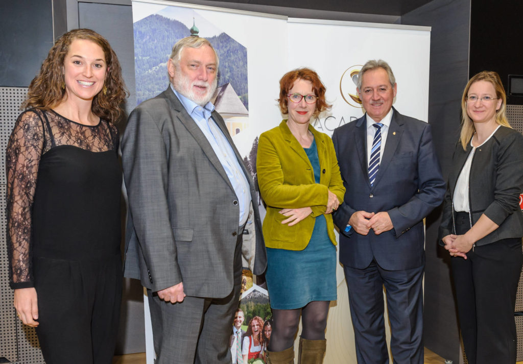 Katharina Fernández-Metzbauer, Franz Fischler, Ulrike Guérot, Viktor Sigl und Claudia Schwarz