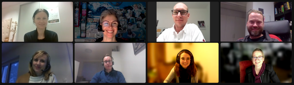 Zoommeeting der Fokusgruppenteilnehmer