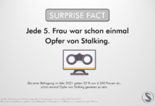 Jede 5. Frau war schon einmal Opfer von Stalking